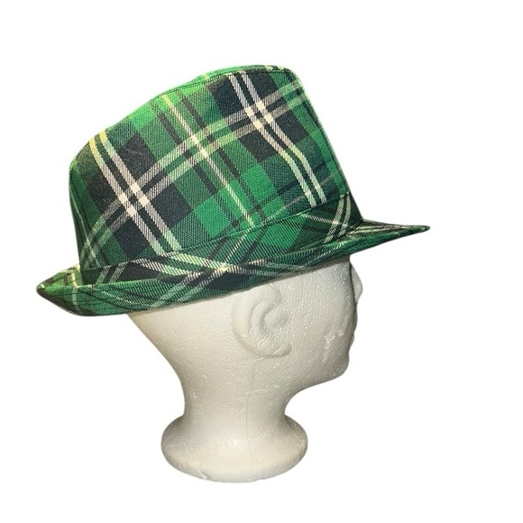 Green Plaid Fedora Hat perfect for St.Patty’s Day! ☘️ - Picture 5 of 17